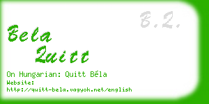 bela quitt business card